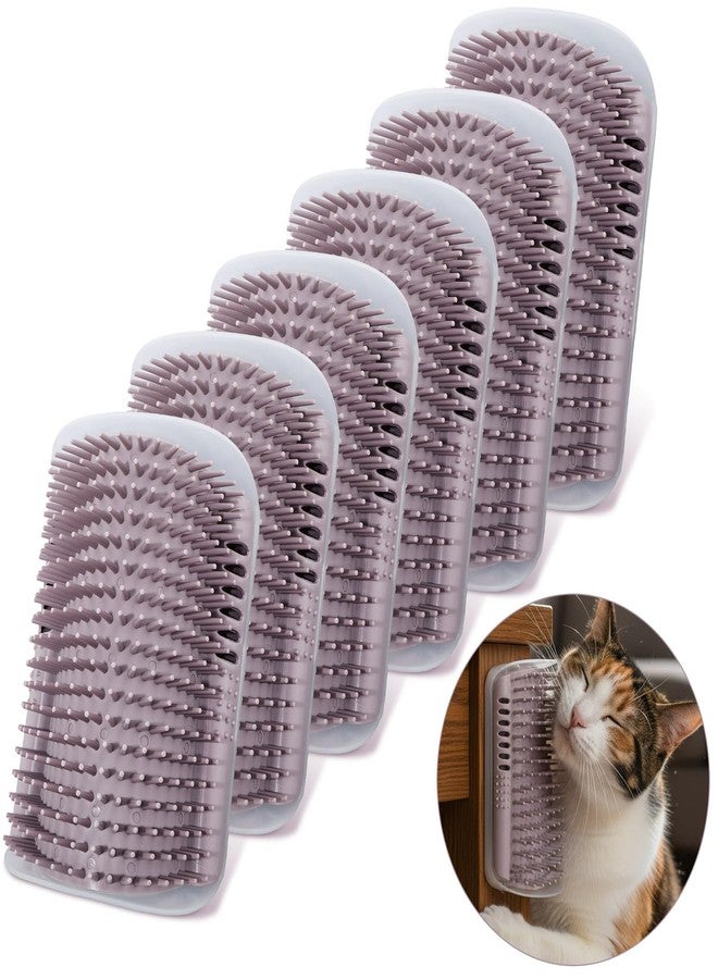 Afarnook 6 Pack Cat Corner Scratcher with Catnip 5.1'' Small Self Grooming Wall Corner Grooming Softer Massage Combs for Long and Short Fur Cats Dogs - Image 1